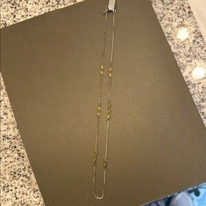 Waxing Poetic Gold and Silver Necklace Dainty Chain Design